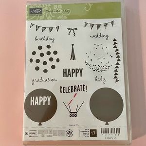 Stampin’ Up! Celebrate Today photopolymer stamp set.